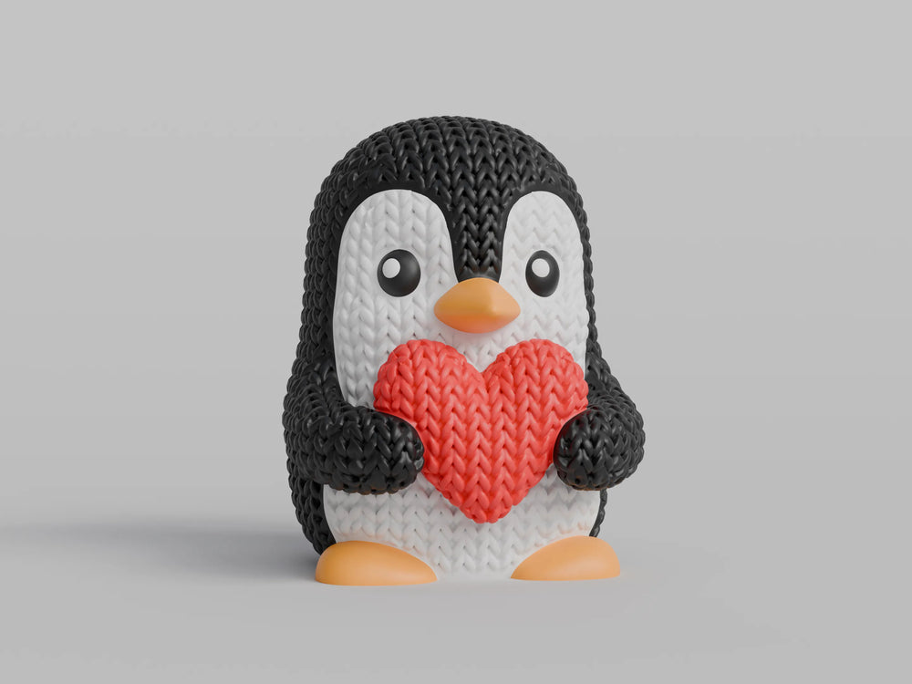 GESTRICKTER VALENTINSTAGSPINGUIN