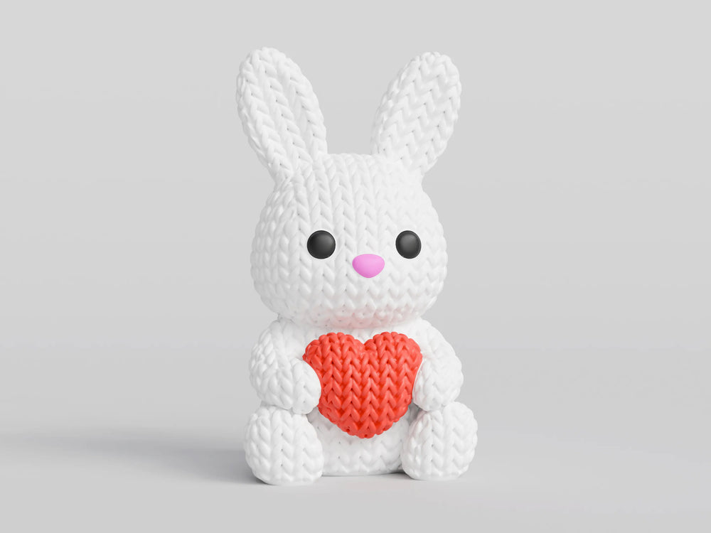 GESTRICKTER HASE MIT HERZ - OSTERN