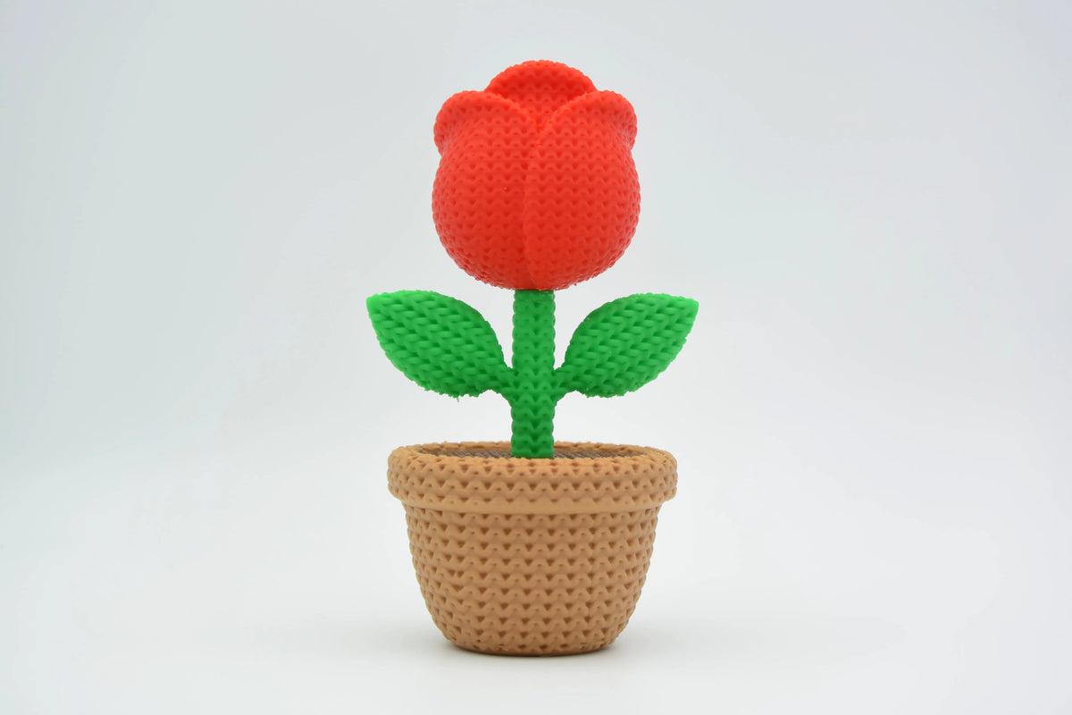 GESTRICKTE ROSE - VALENTINSTAG