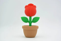 GESTRICKTE ROSE - VALENTINSTAG