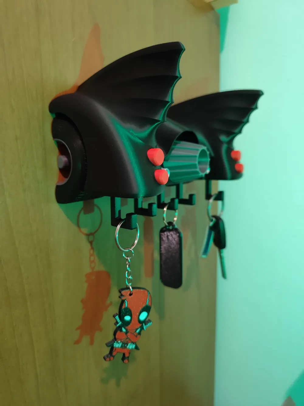 Cartoon-Film Batmobil Schlüsselhalter