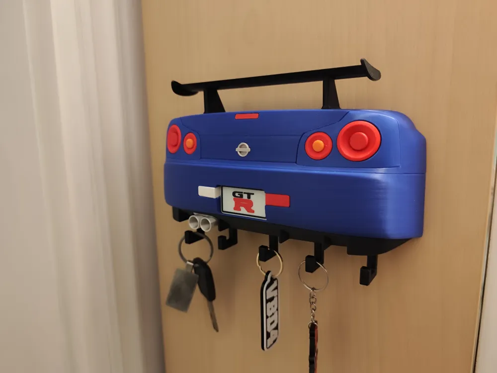 Nissan Skyline GT-R R34 Schlüsselhalter – 3D-Druck-Zauber