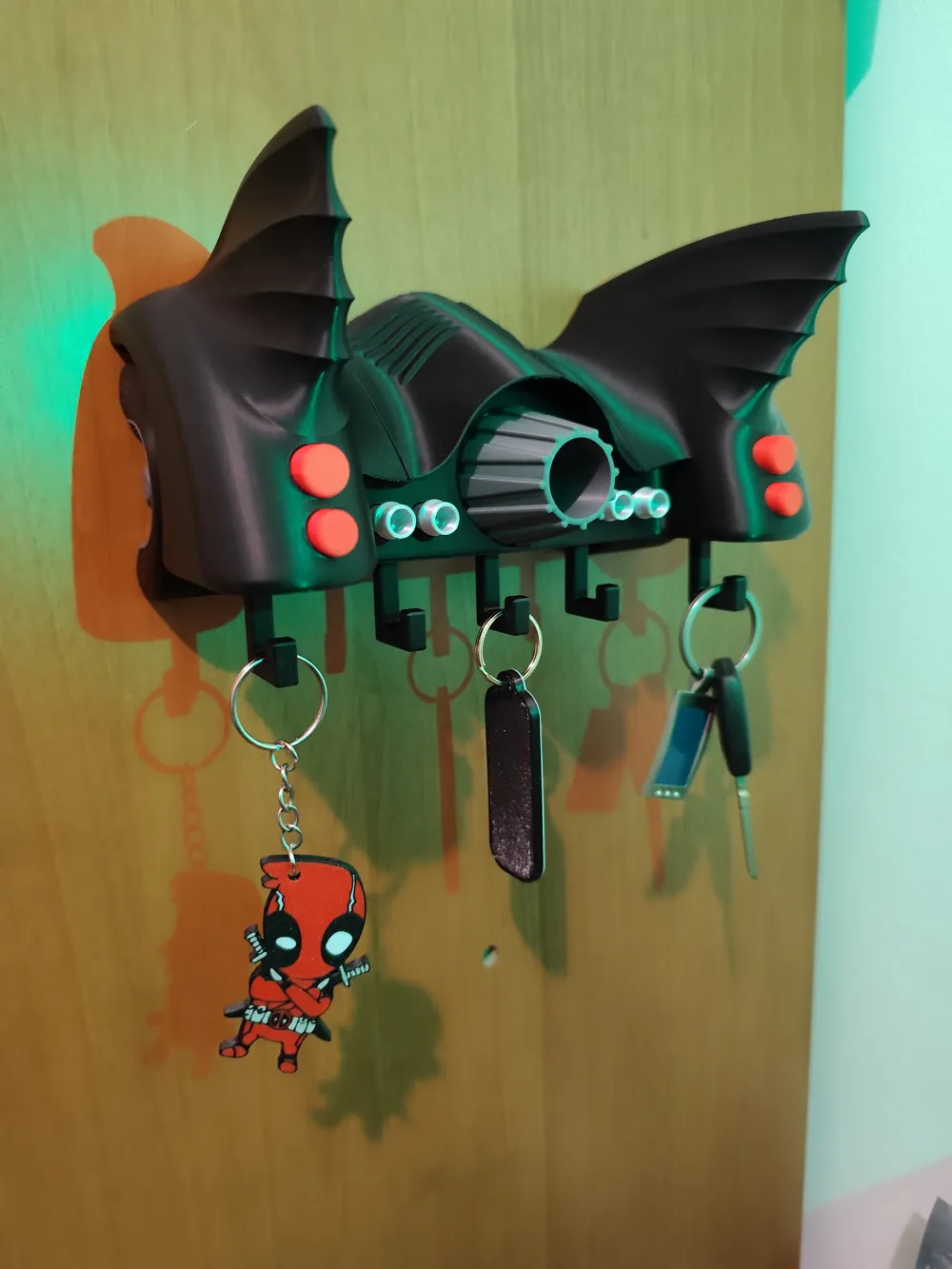 Cartoon-Film Batmobil Schlüsselhalter