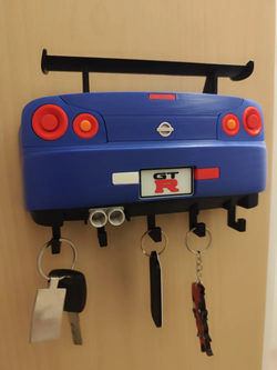 Nissan Skyline GT-R R34 Schlüsselhalter – 3D-Druck-Zauber