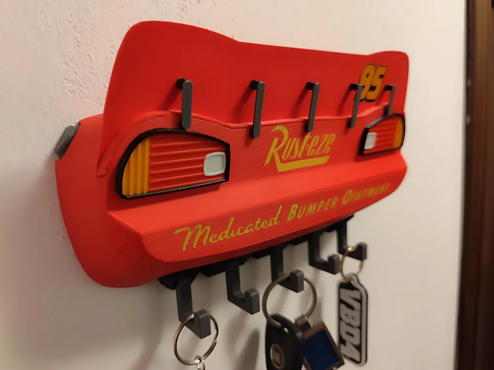 Cartoon-Film Lightning McQueen Schlüsselhalter – 3D-Druck-Zauber
