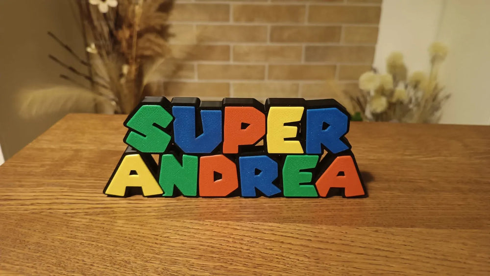 Super Mario Namensschild