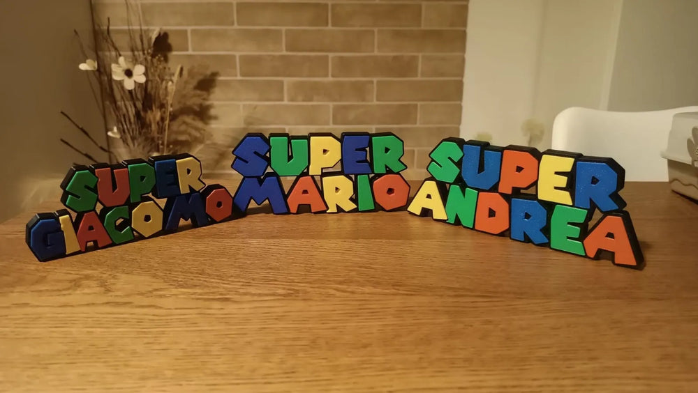 Super Mario Namensschild