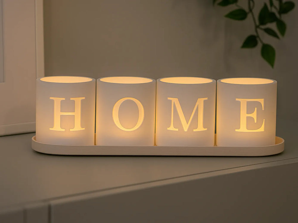 Teelichtbecher "Home"
